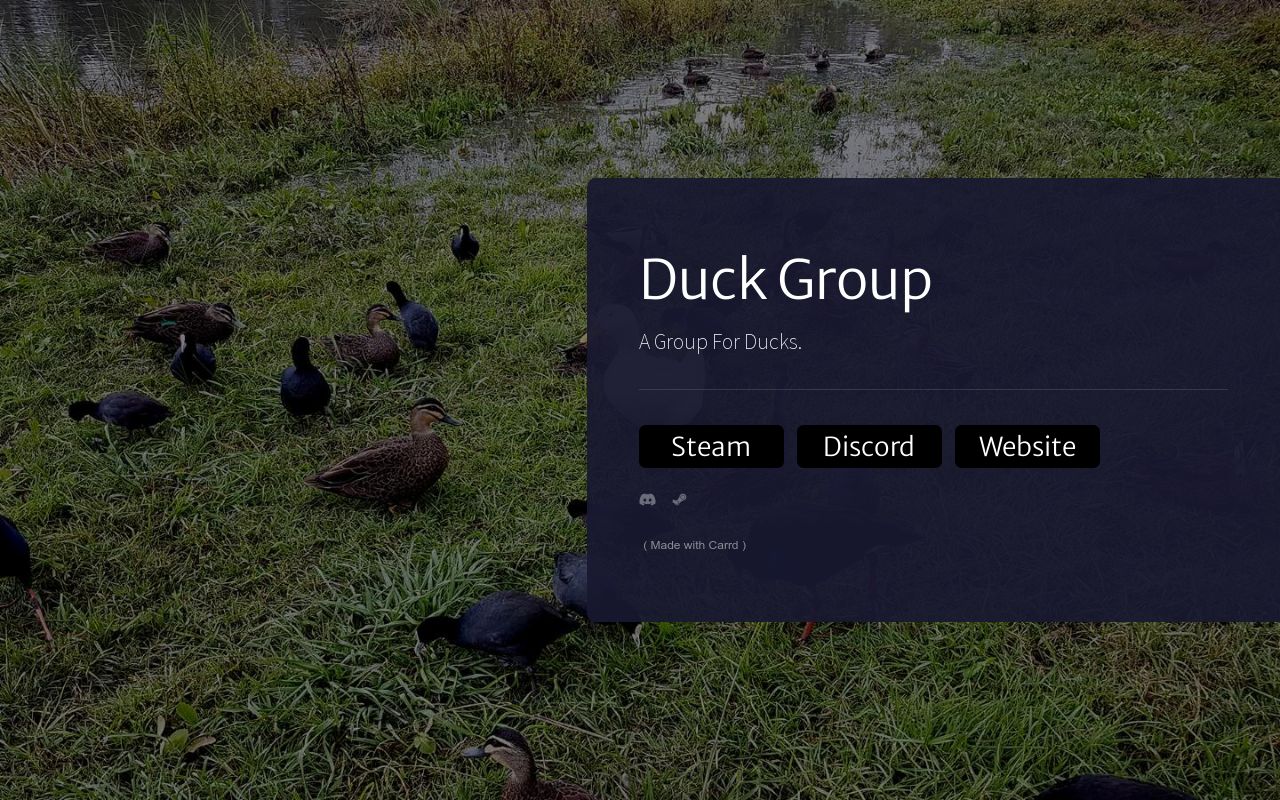 Carrd profile picture for @duck